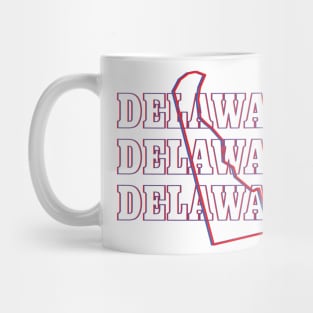 Delaware State Map & Label Mug